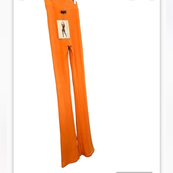 Naked Wardrobe Get Ribbed Snatched Joggers Sz XS Orange NW-2565 New - Picture 2 of 9